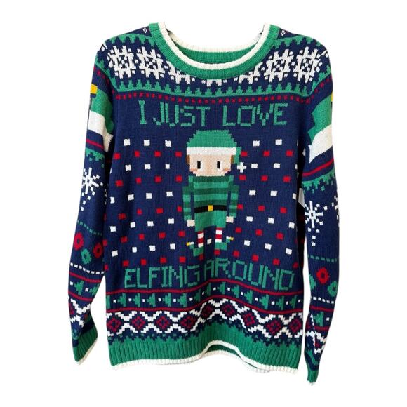 33 Degree Other - New 33DEGREES NORDSTROM Kids I Just Love Elfing Around Holiday Sweater Size L